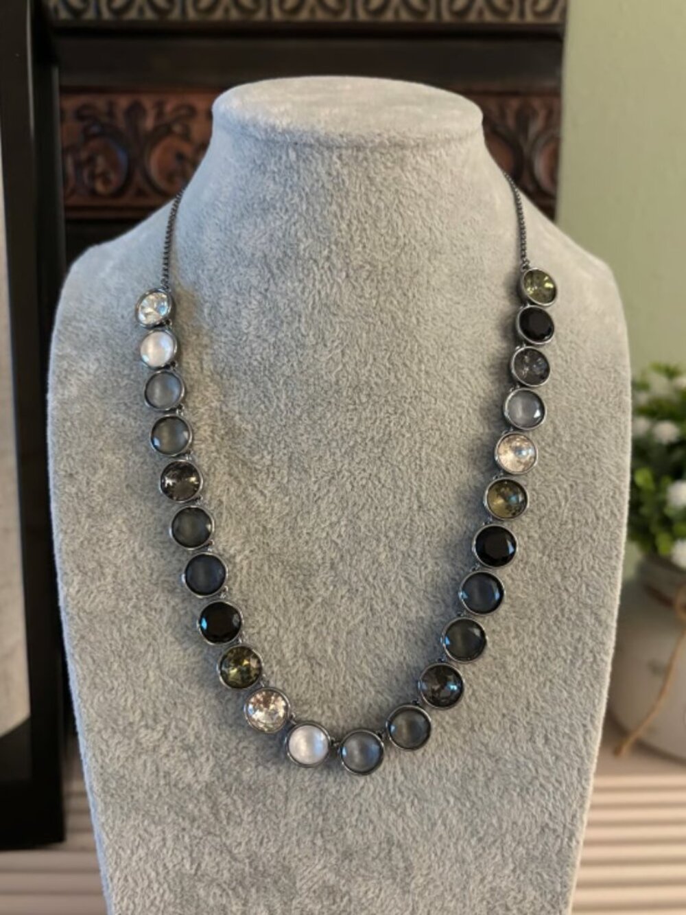 Bomb Party Holiday Jewel Candy Necklace - Black Tie Twilight